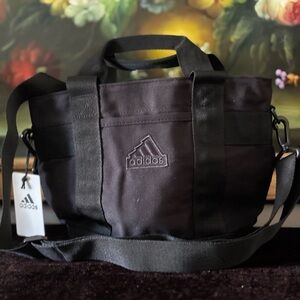 NWT Adidas Essentials Canvas Mini Tote Bag Crossbody bag black